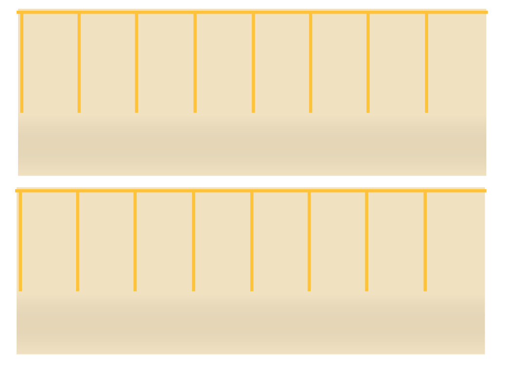 Easy Streets HO - Aged Concrete-Yellow Straight Parking 1 Lanes