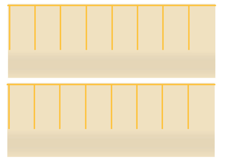 Easy Streets HO - Aged Concrete-Yellow Straight Parking 1 Lanes