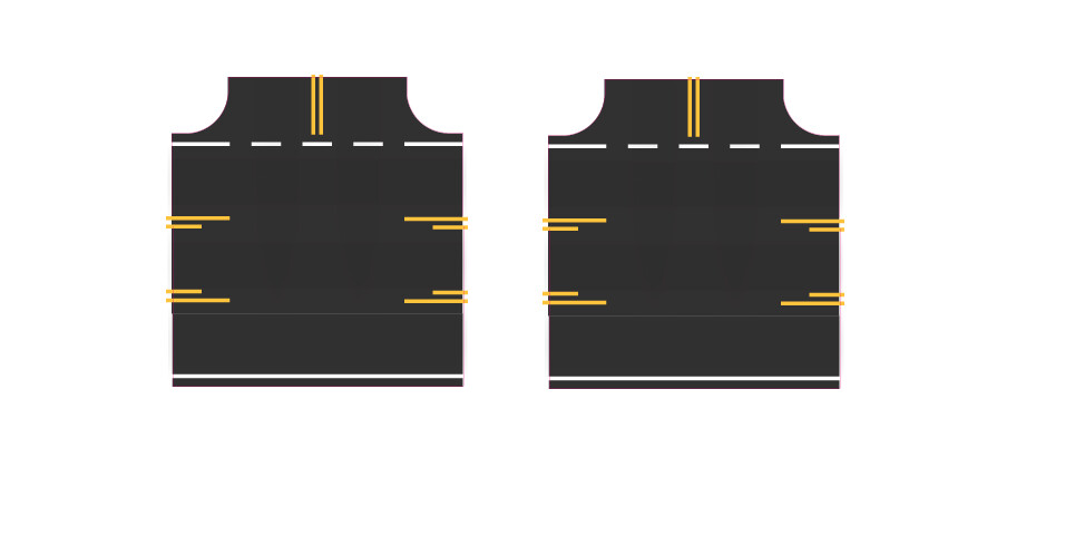 Easy Streets HO - Fresh Asphalt-Intersection 3 Way Center Turn Lane
