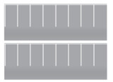 Easy Streets HO - Aged Asphalt-White Straight Parking 1 Lane