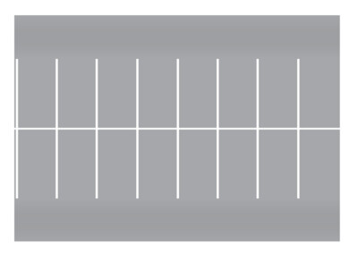 Easy Streets HO - Aged Asphalt-White Straight Parking 2 Lanes