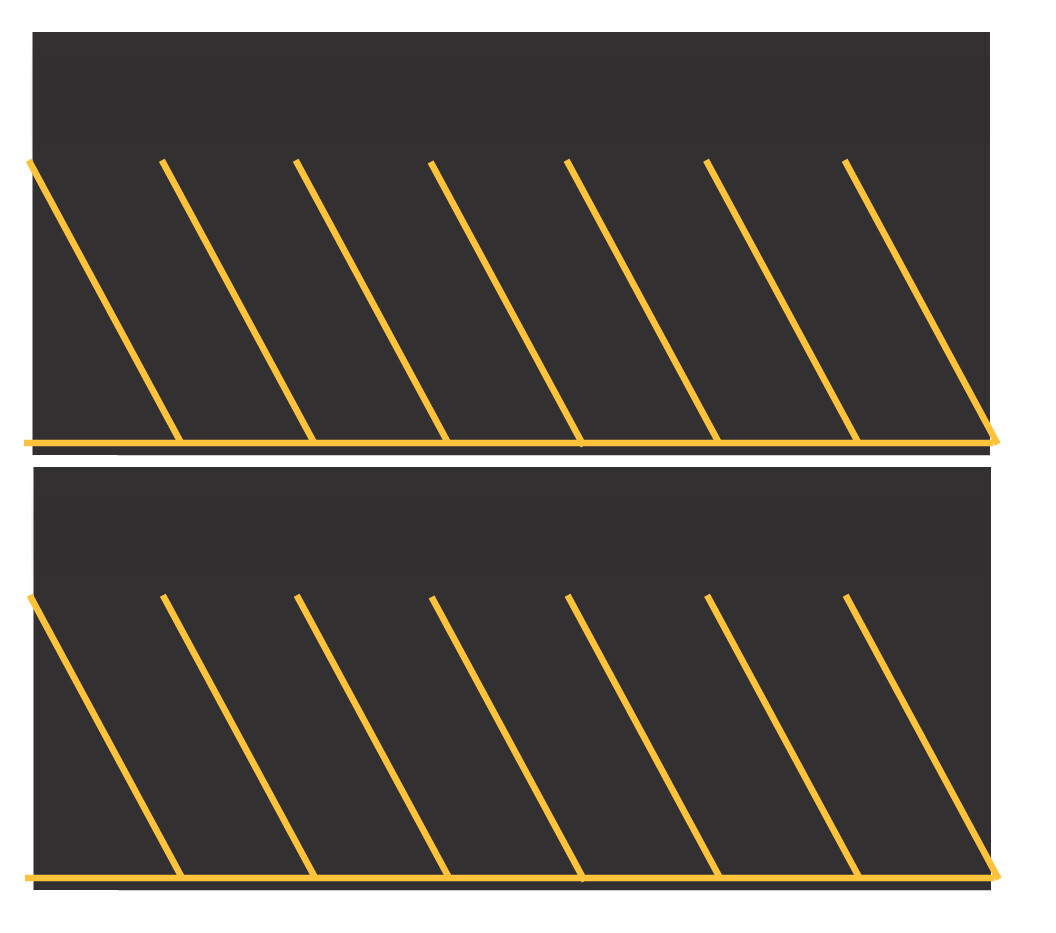Easy Streets HO - Fresh Asphalt-Yellow Angled Parking 1 Lane