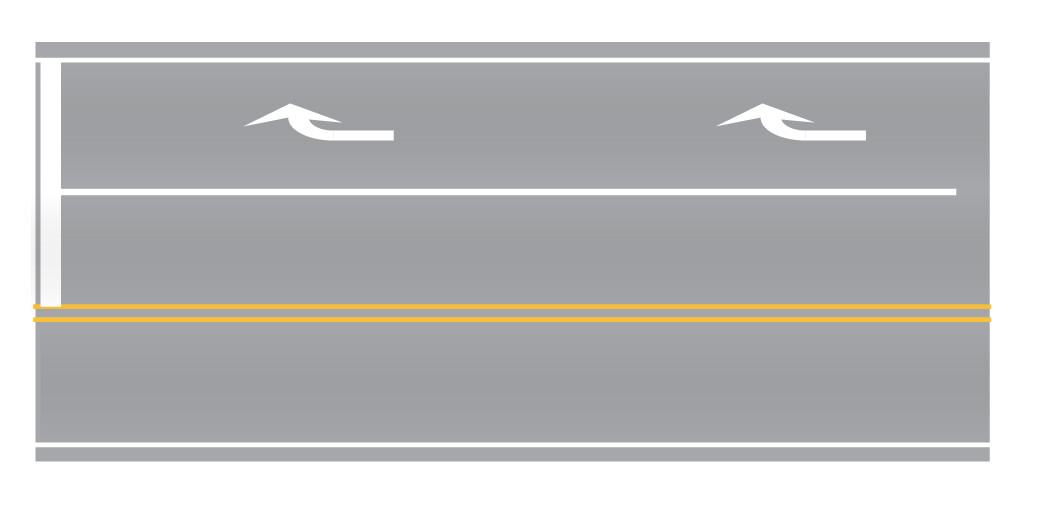 Easy Streets HO - Aged Asphalt-10in Right Turn Lane