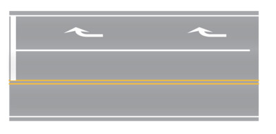 Easy Streets HO - Aged Asphalt-10in Right Turn Lane
