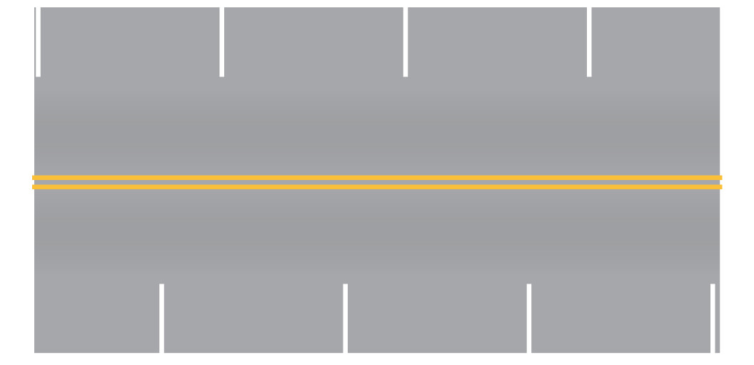 Easy Streets HO - Aged Asphalt-10in Parallel Parking