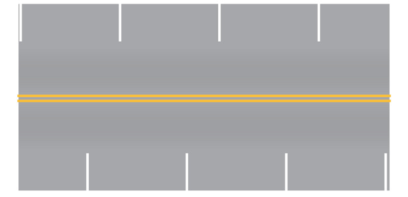 Easy Streets HO - Aged Asphalt-10in Parallel Parking