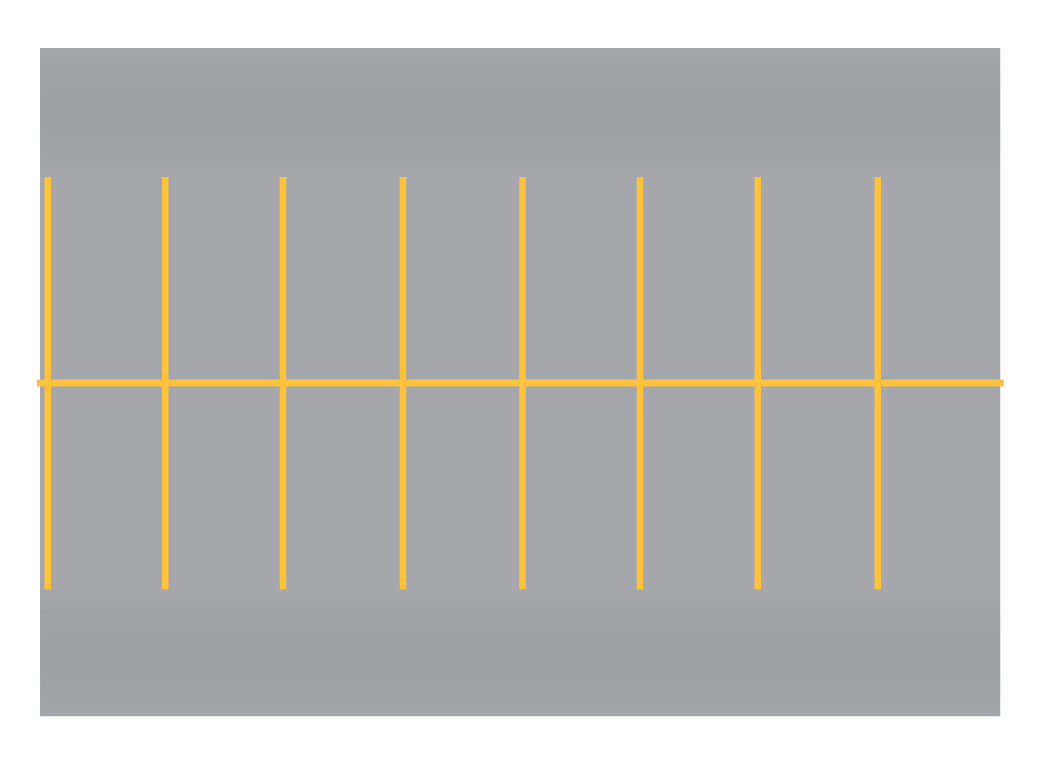 Easy Streets HO - Aged Asphalt-Yellow Straight Parking 2 Lanes