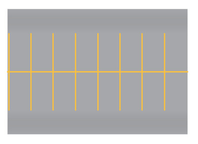 Easy Streets HO - Aged Asphalt-Yellow Straight Parking 2 Lanes