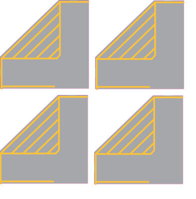Easy Streets HO - Aged Asphalt-Yellow Straight Corners