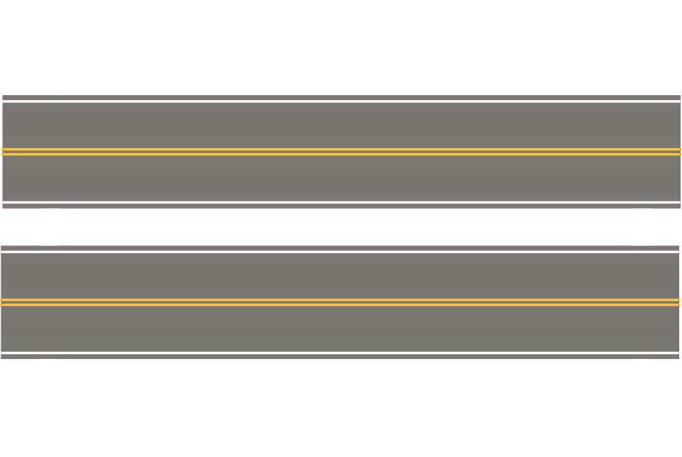 Easy Streets N - Medium Asphalt-10in No Passing Section