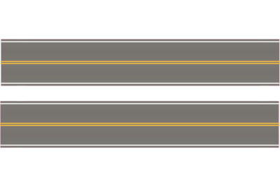 Easy Streets N - Medium Asphalt-10in No Passing Section