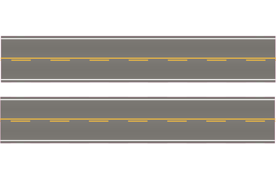 Easy Streets N - Medium Asphalt-10in Single Passing Section
