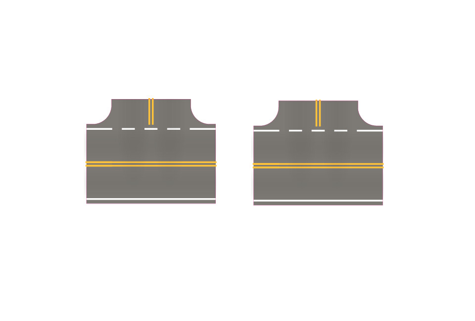 Easy Streets N - Medium Asphalt-Single Intersection