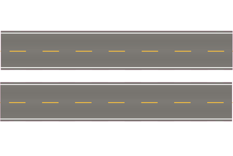 Easy Streets N - Medium Asphalt-10in Double Passing Section
