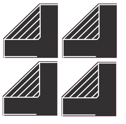Easy Streets N - Fresh Asphalt Roadway - White Straight Parking Corners
