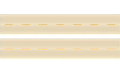 Easy Streets N - Aged Concrete-10in Double Passing Section No White Lines