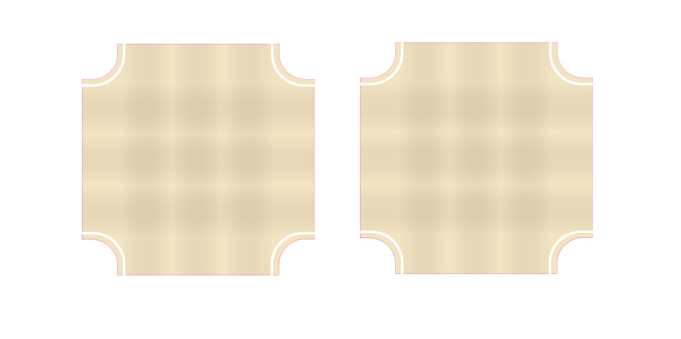 Easy Streets N - Aged Concrete-4 way Intersection 3 Lanes Wide