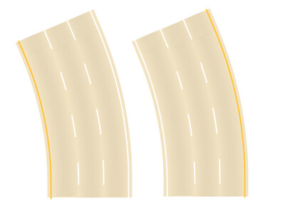 Easy Streets N - Aged Concrete-Broad Curve 3 Lane Interstate