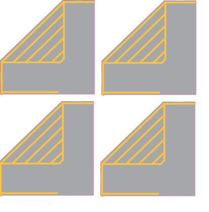 Easy Streets N - Aged Asphalt Roadway - Yellow Straight Parking Corners