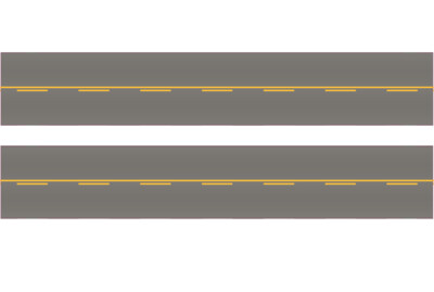 Easy Streets N - Medium Asphalt-10in Single Passing Section - No white lines