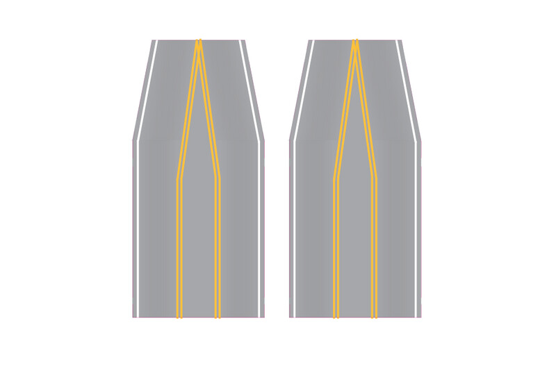 Easy Streets N - Aged Asphalt-2 to 3 Lane Transition