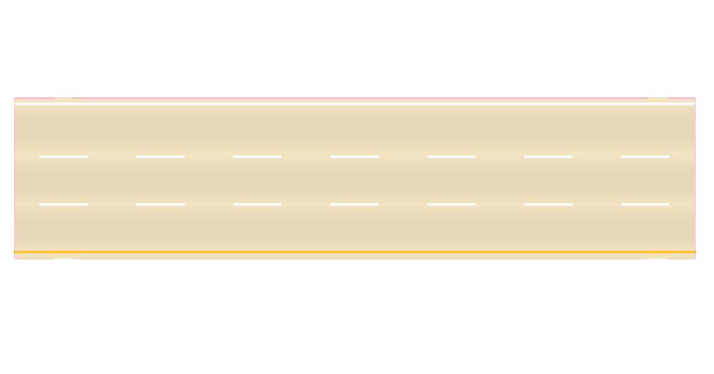 Easy Streets N - Aged Concrete-10in 3 Lane Interstate