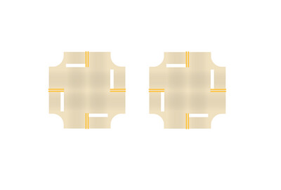 Easy Streets N - Aged Concrete-4 Way Intersection 4 Way Stop