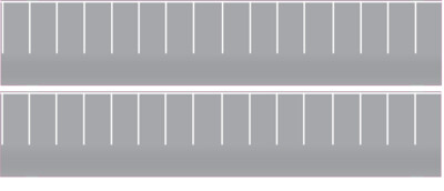 Easy Streets N - Aged Asphalt-White Straight Parking 1 Lane