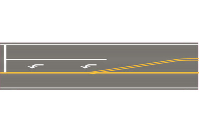 Easy Streets N - Medium Asphalt-10in Left Turn Lane