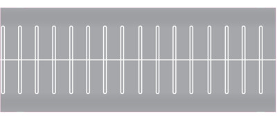 Easy Streets N - Aged Asphalt-White Straight Parking 2 Lanes Wide
