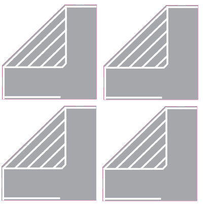 Easy Streets N - Aged Asphalt Roadway - White Straight Parking Corners