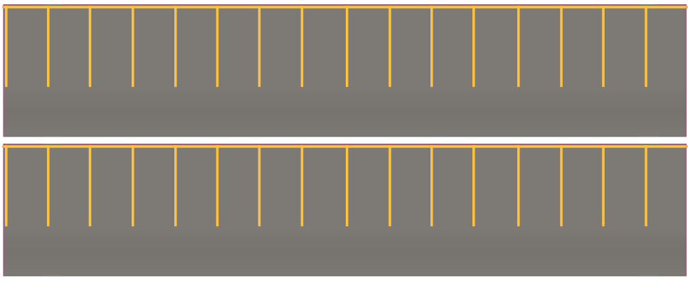 Easy Streets N - Medium Asphalt-Yellow Straight Parking 1 Lane