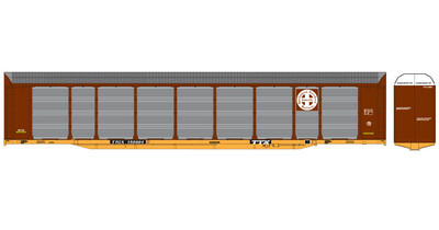 BNSF Bi-Level Autorack TTGX Brown Large Logo Decals