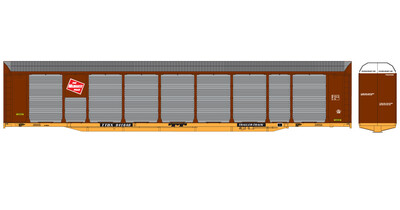 Milwaukee Road Autorack Bi-Level Red Logo Decals