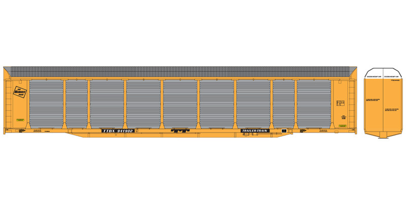 Milwaukee Road Autorack Bi-Level Black Logo Decals