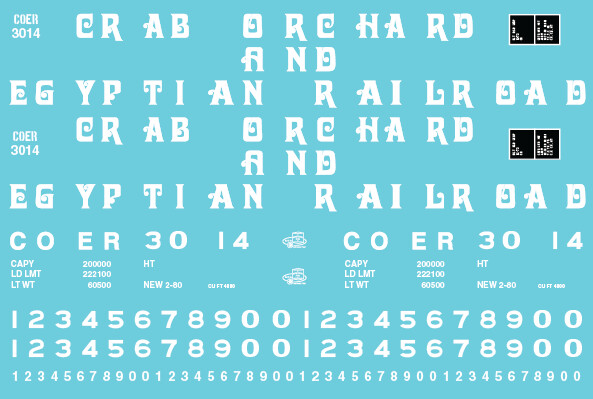 Crab Orchard &amp; Egyptian Red Open Hopper Decals