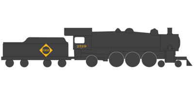 Erie Railroad Steam Locomotive K Class Faded Serif Logo