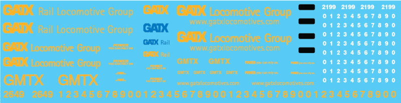 GMTX Locomotive Yellow Patchout Decals