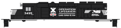 Norfolk Southern Operation Lifesaver Red Lights Decal Set