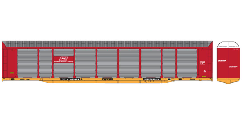 Soo Line Bi-Level Red Autorack TTGX Decals