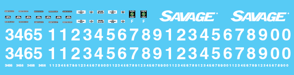 Savage Locomotive Patchout Decals