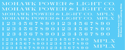 Mohawk Power &amp; Light RR Roman Decals