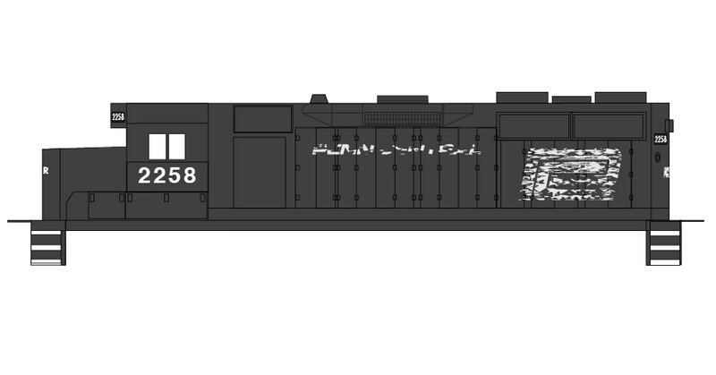 Conrail Locomotive GP35 exPC Faded Logo Decals