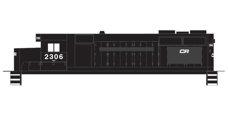 Conrail Locomotive GP35 exPC Patched Logo Decals