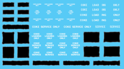 Coke Loading Stencils Decal Set