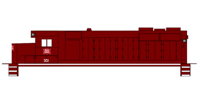 Rock Island Locomotive GP35 Dark Red Scheme Decals