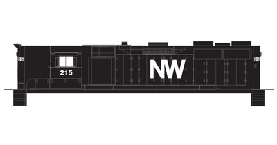 Norfolk Western Locomotive GP35 NW Letters Decals