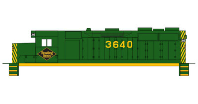 Reading Locomotive GP35 Green Scheme Decals