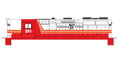 Indiana Ohio Locomotive GP35 Red White Scheme Decals
