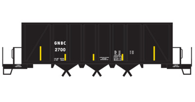 Farmrail (GNBC) Open Hopper Ortner Black Decals